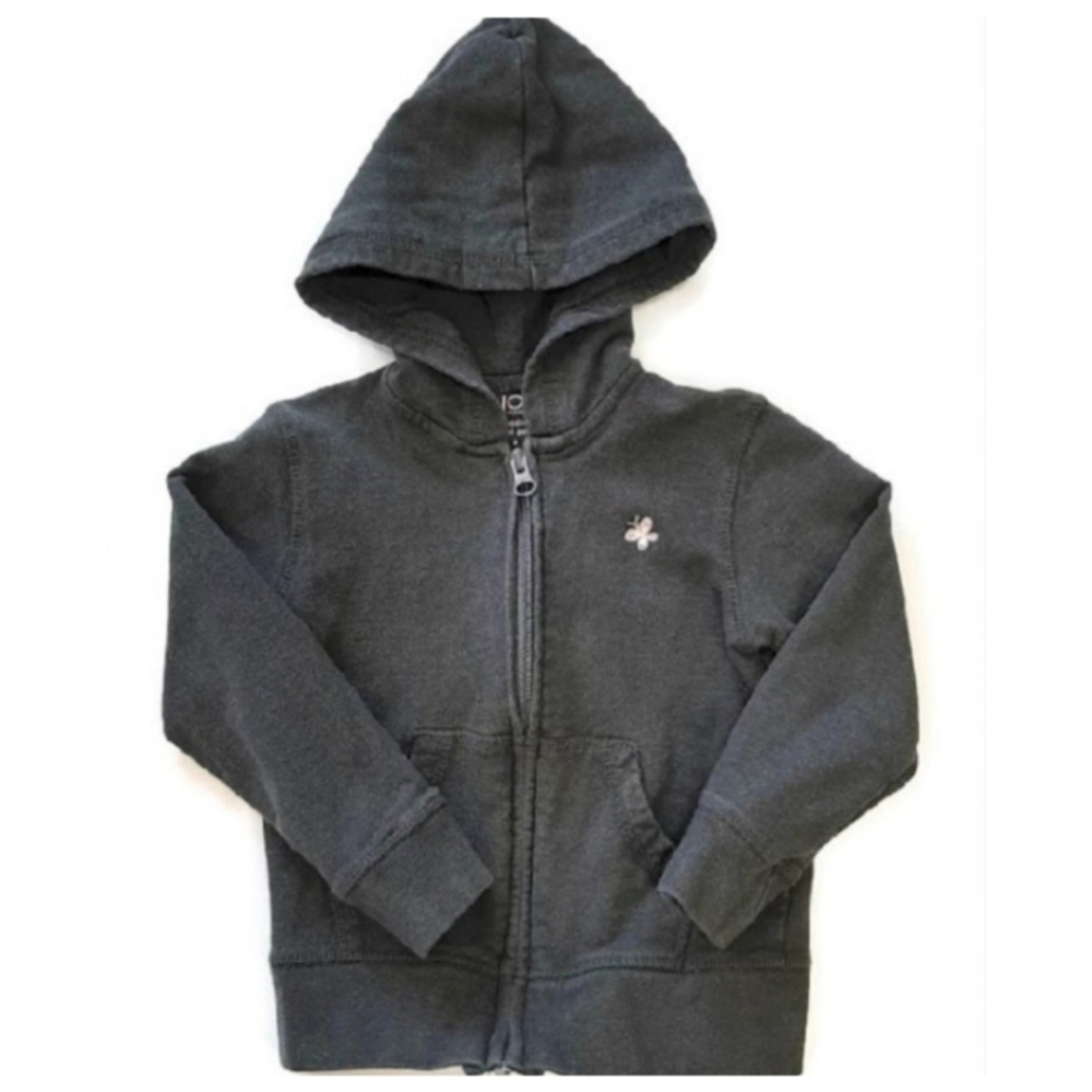 JOE FRESH Hooded Sweatshirt Full Zip Hoodie Sweater Butterfly Girls Size 4